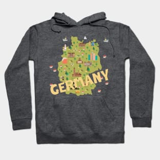 Germany Illustrated Map Hoodie